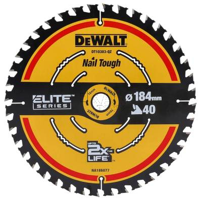 Tarcza pilarska do drewna 184x16x1,6mm 40z DeWalt DT10303 - zdjęcie nr 2