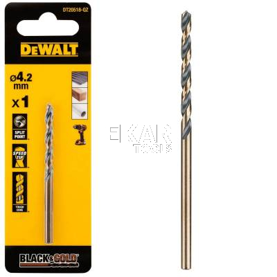 Wiertło do metalu 4,2mm 1szt. HSS-G DeWalt BLACK GOLD DT20518