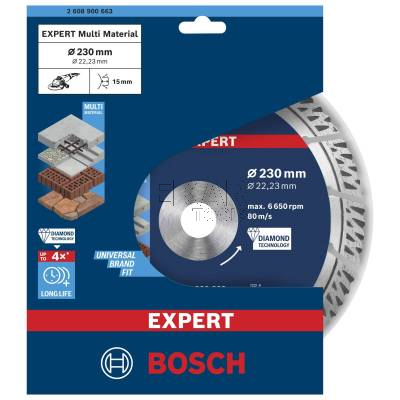 Tarcza diamentowa uniwersalna 230mm EXPERT Multi Material BOSCH 2608900663 - zdjęcie nr 3