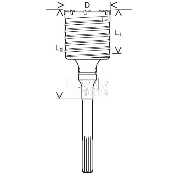Wiertło Bosch koronka wiertnicza SDS Max-9 Corecutter 68x80x420 F00Y145195 - zdjęcie nr 3