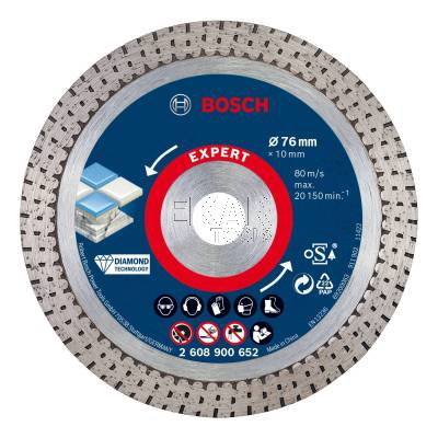 Tarcza diamentowa do płytek 76mm EXPERT Hard Ceramic BOSCH 2608900652 - zdjęcie nr 2