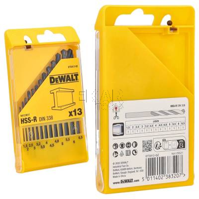 Zestaw 13 wierteł do metalu HSS-G 1,5-6,5mm DeWalt DT5912 - zdjęcie nr 4