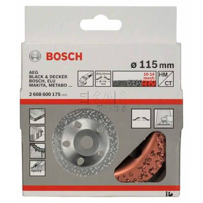 Tarcza garnkowa z węglikami spiekanymi płaska, zgrubna 115mm BOSCH 2608600175 - zdjęcie nr 4