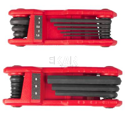 Zestaw składanych kluczy sześciokątnych HEX 8szt Milwaukee 4932480978 - zdjęcie nr 2