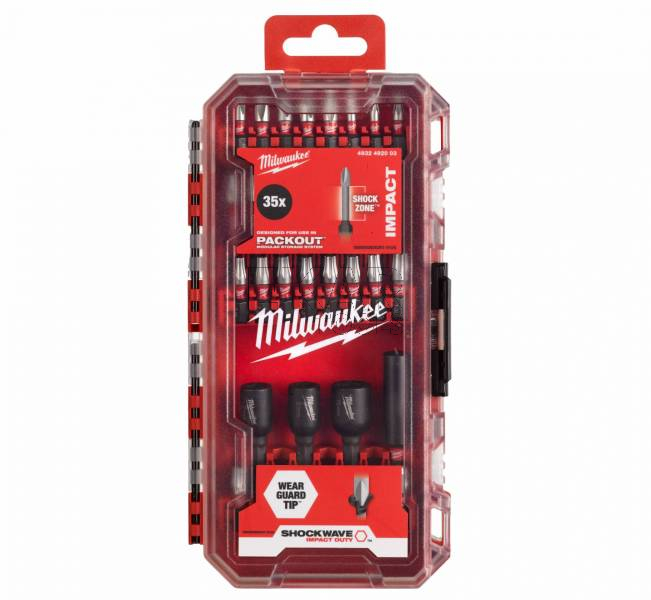 Zestaw 35 bitów i nasadek udarowych SHOCKWAVE Impact Duty Milwaukee 4932492003 - zdjęcie nr 2
