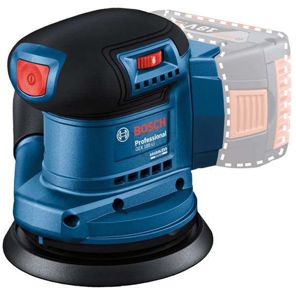 Szlifierka mimośrodowa akumulatorowa BOSCH GEX 185-Li 06013A5020 18V 125mm - zdjęcie nr 2