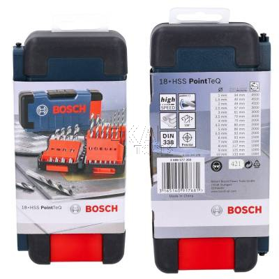 Zestaw 18 wierteł krętych do metalu 1-10mm BOSCH HSS PointTeQ 2608577350 - zdjęcie nr 4