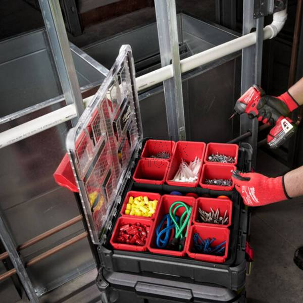 Pojemniki organizer 10x10 cm Milwaukee PACKOUT 4932480698 2szt. - zdjęcie nr 3