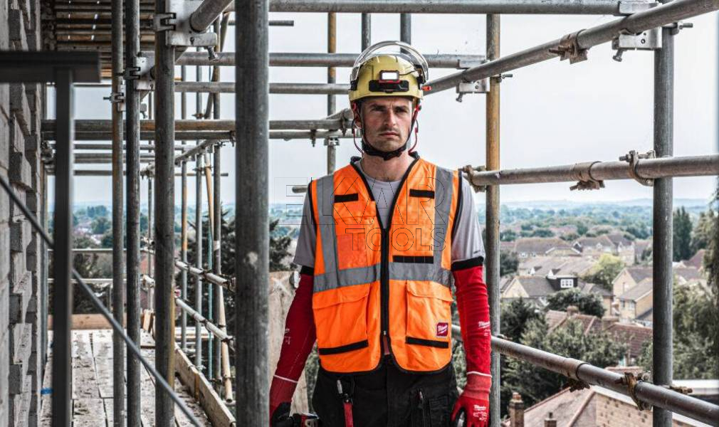 Hełm ochronny czerwony wentylowany BOLT200 Wygodny - zdjęcie nr 4