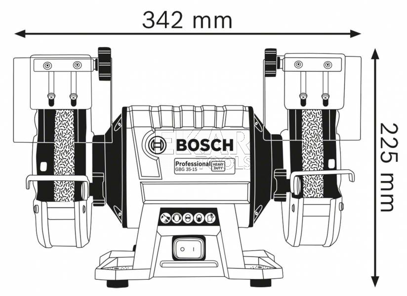 Szlifierka stołowa podwójna BOSCH GBG 35-15 060127A300 350W + tarcze - zdjęcie nr 4