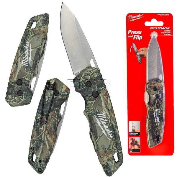 Nóż składany kieszonkowy kamuflaż MILWAUKEE FASTBACK 4932492375