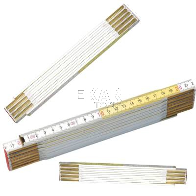 Miarka składana drewniana biało-żółta 2M Stanley 0-35-458