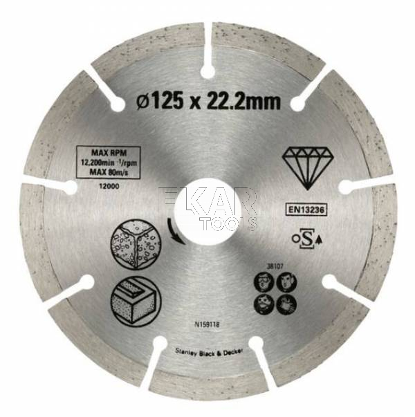 Tarcza diamentowa 125mm Stanley do betonu - zdjęcie nr 2