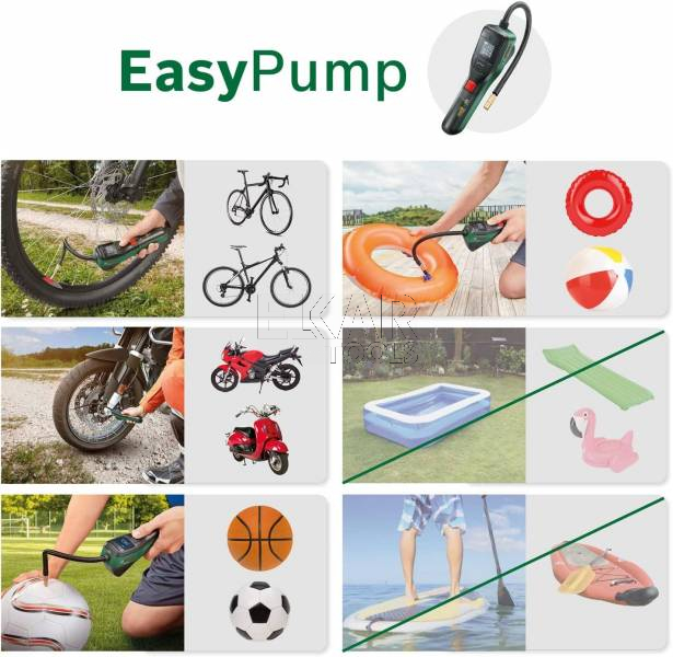 Kompresor pompka akumulatorowa BOSCH EasyPump 10,3bar USB-C - zdjęcie nr 3