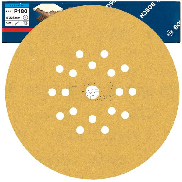 PAPIER ŚCIERNY RZEP dysk BOSCH 225mm P180 ŻYRAFA