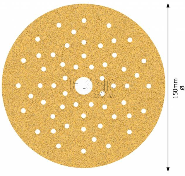 PAPIER ŚCIERNY Krążek RZEP dysk BOSCH 150mm P60 2608901136 - zdjęcie nr 3