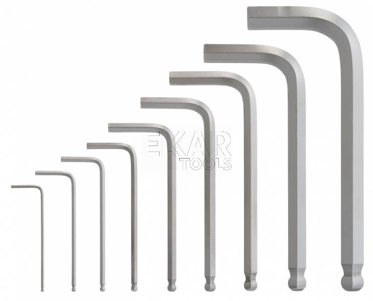 Zestaw 9 krótkich kluczy sześciokątnych HEX z kulką Milwaukee 4932492399 - zdjęcie nr 2