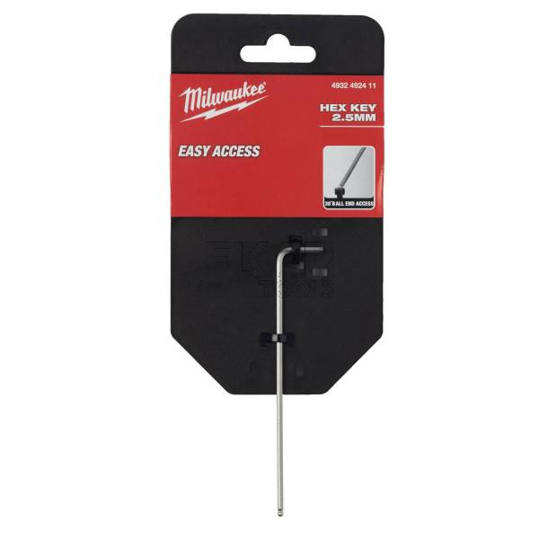 Klucz sześciokątny HEX z kulką HEX 2,5mm Milwaukee 4932492411 - zdjęcie nr 3