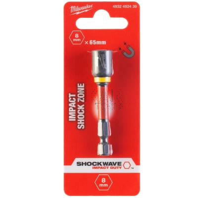 Nasadka udarowa magnetyczna HEX 8x65mm Milwaukee SHOCKWAVE 4932492439 - zdjęcie nr 3