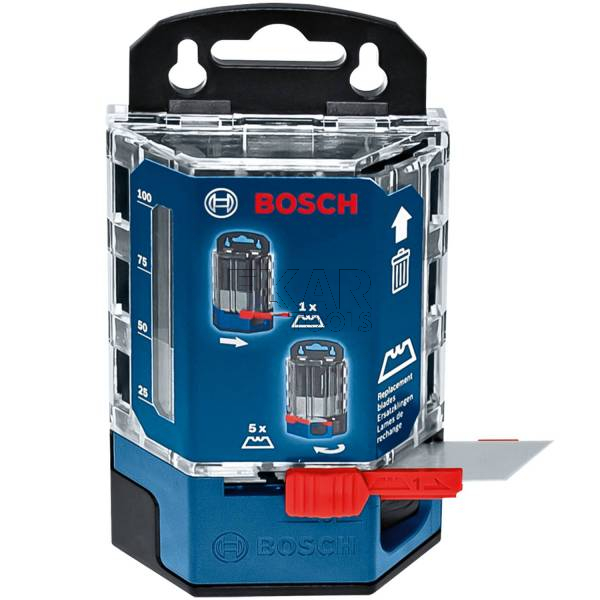 Ostrza nożyki trapezowe zapasowe do noża z dozownikiem 50szt. Bosch 1600A01V3J - zdjęcie nr 4