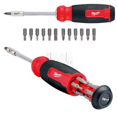 Wkrętak uniwersalny długi Multi-Bit 14w1 z bitami Milwaukee 4932492806 - zdjęcie nr 2