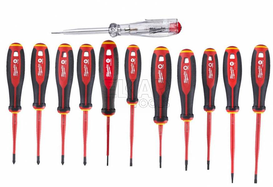 Zestaw wkrętaków izolowanych VDE Milwaukee - 12szt 4932479095 - zdjęcie nr 2