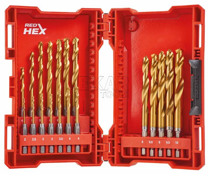 ZESTAW WIERTŁA DO METALU 19 SZT HSS-G 1/4 wycofane - zdjęcie nr 2