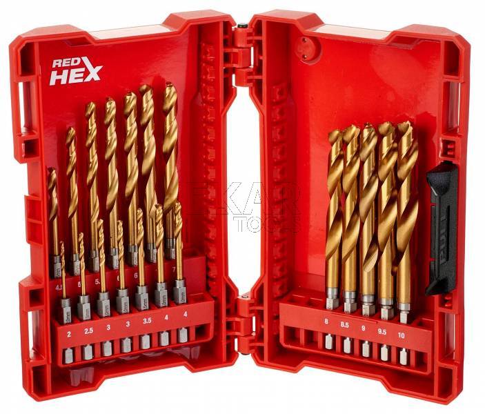 ZESTAW WIERTŁA DO METALU 19 SZT HSS-G 1/4 wycofane - zdjęcie nr 3