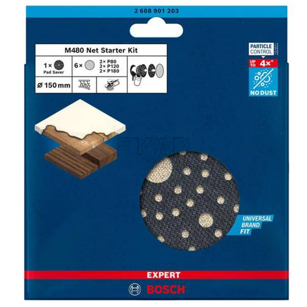 Zestaw startowy 7 siatek ściernych BOSCH EXPERT M480 150mm 2608901203 - zdjęcie nr 3