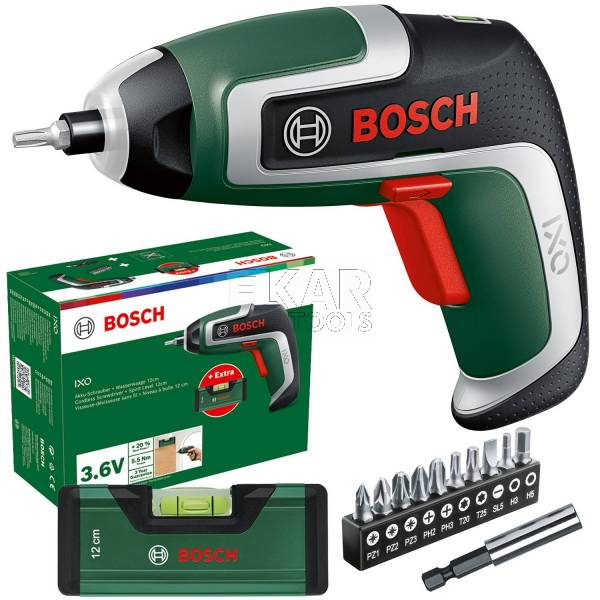 Wkrętarka akumulatorowa BOSCH IXO 7 3.6V 5.5Nm + 10 bitów + poziomica