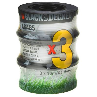 Zestaw 3 szpul żyłki do podkaszarki 10mx1,5mm Black&Decker A6485-XJ - zdjęcie nr 4