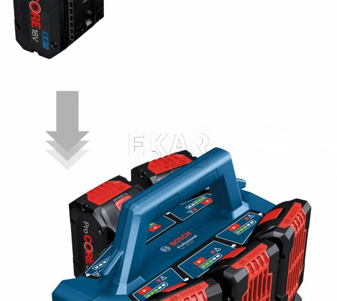 Ładowarka do akumulatorów BOSCH GAL 18V6-80 6-stanowiskowa 1600A01U9L - zdjęcie nr 4