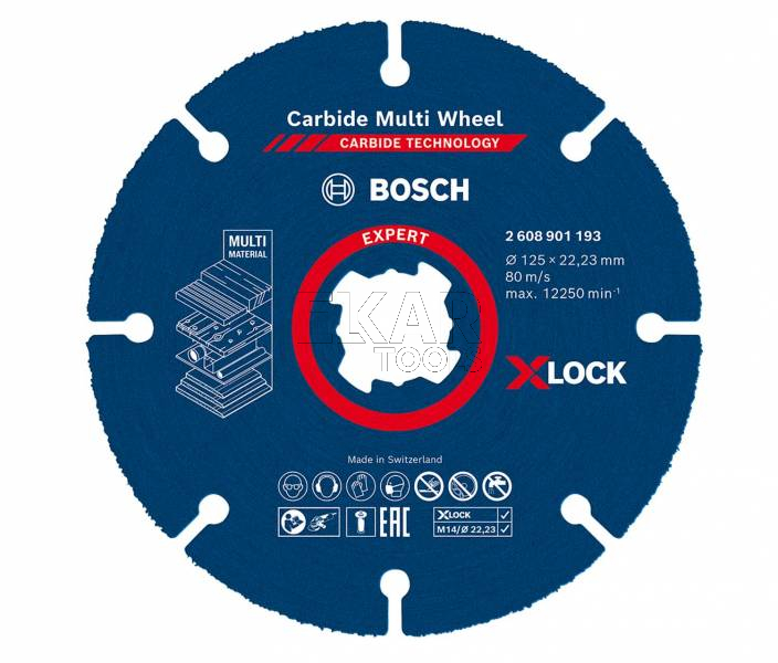 Tarcza uniwersalna 125mm Carbide Multi Wheel X-LOCK BOSCH EXPERT 2608901193 - zdjęcie nr 2