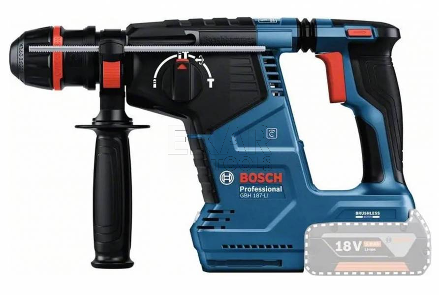 Młotowiertarka SDS-Plus BOSCH GBH 187-LI 0611923120 2,4J 18V + uchwyt OneChuck - zdjęcie nr 2