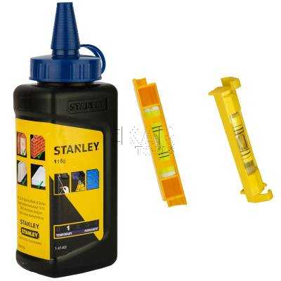 Sznur traserski 30m PowerWinder Stanley FatMax 0-47-465 + kreda + poziomica - zdjęcie nr 4