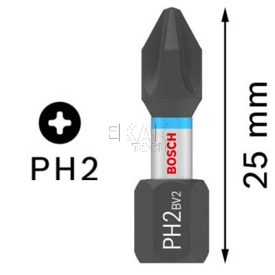 Bit udarowy PH2 25mm BOSCH PRO Impact 2607002803 1szt. - zdjęcie nr 2