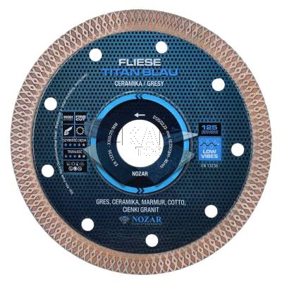 Tarcza diamentowa do płytek 125mm Fliese Titan Blau NOZAR 6720101 - zdjęcie nr 2