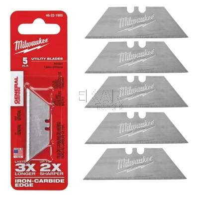 Ostrza trapezowe do nożyków 5szt Milwaukee 48221905
