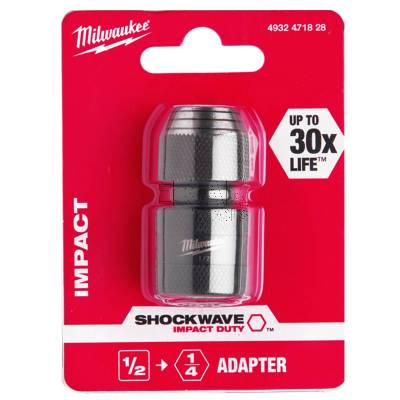 Adapter uchwyt do bitów 1/2 kwadrat na 1/4 HEX Milwaukee 4932471828 - zdjęcie nr 4