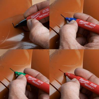 Zestaw 4 kolorowych markerów budowlanych INKZALL Milwaukee 48223106 - zdjęcie nr 3