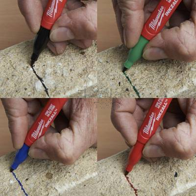 Zestaw 4 kolorowych markerów budowlanych INKZALL Milwaukee 48223106 - zdjęcie nr 4