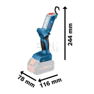 Latarka akumulatorowa BOSCH GLI 18V-300 300lm 06014A1100 - zdjęcie nr 3