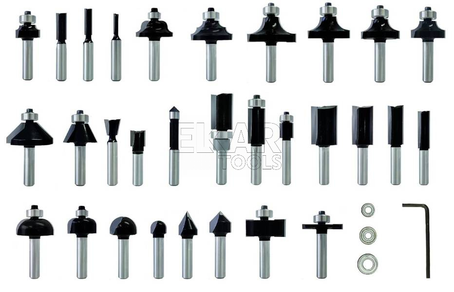 Zestaw 30 frezów mieszanych do drewna 8mm BOSCH 2607017475 - zdjęcie nr 2