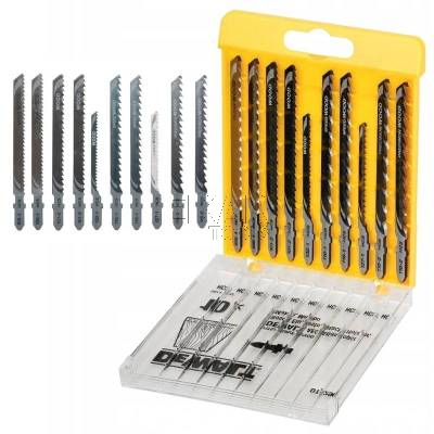 Zestaw 10 brzeszczotów do wyrzynarki do drewna DeWalt DT2290