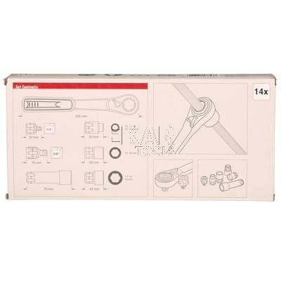 Zestaw nasadek z grzechotką i adapterem 1/4 3/8 14el MAKITA B-65604 - zdjęcie nr 3