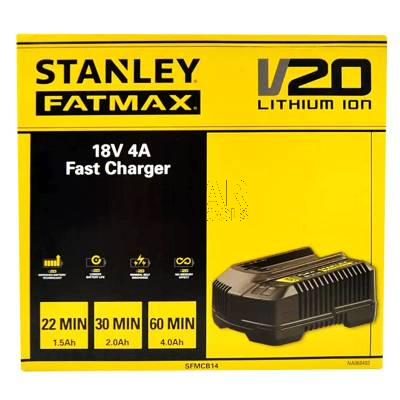 Ładowarka do akumulatorów STANLEY FATMAX SFMCB14 18V V20 4A - zdjęcie nr 4