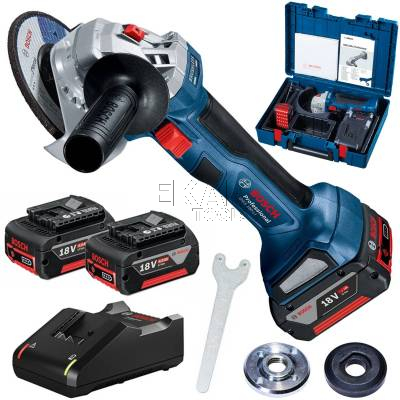 Szlifierka kątowa BOSCH GWS 180-LI 06019H9021 125mm + walizka + 2x4Ah