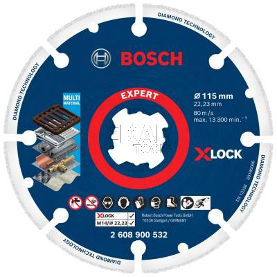 Tarcza diamentowa do metalu 115mm EXPERT Diamond Metal Wheel BOSCH 2608900532 - zdjęcie nr 2