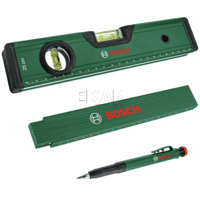 Zestaw do znakowania poziomica + calówka + znacznik BOSCH 1600A02W7S - zdjęcie nr 2