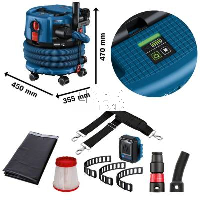 Odkurzacz przemysłowy akumulatorowy BOSCH GAS 18V-12 MC 06019K2000 18V - zdjęcie nr 3